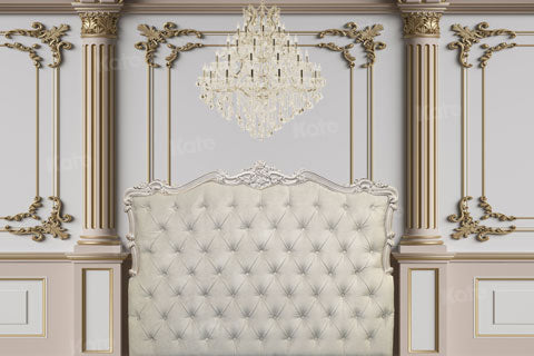 Kate Lustre Rétro Tête de lit Boudoir Blanc Toile de fond conçu par JS Photographie