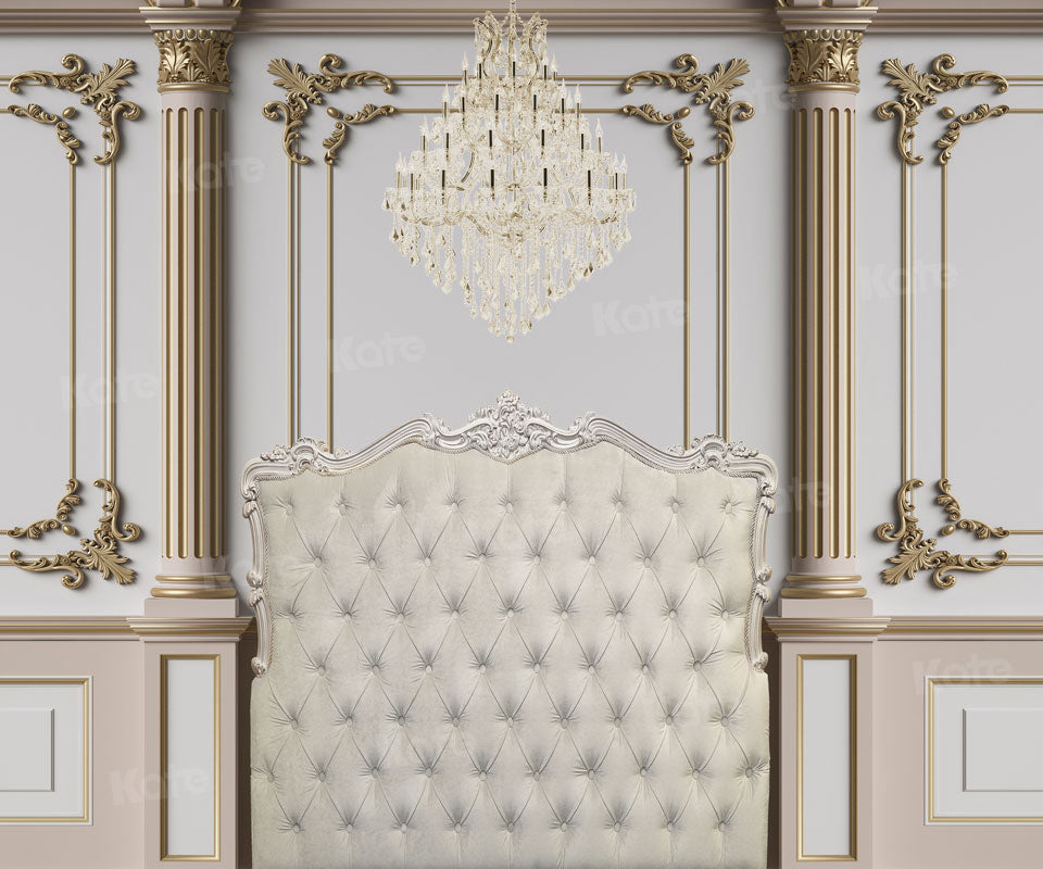 Kate Lustre Rétro Tête de lit Boudoir Blanc Toile de fond conçu par JS Photographie