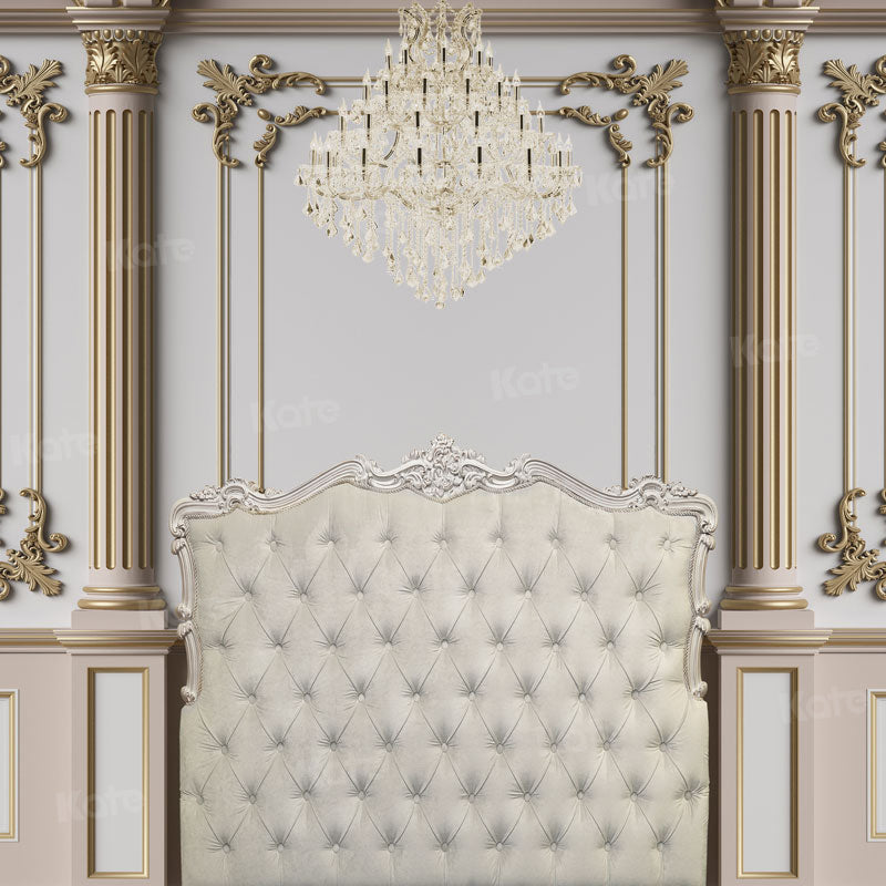 Kate Lustre Rétro Tête de lit Boudoir Blanc Toile de fond conçu par JS Photographie