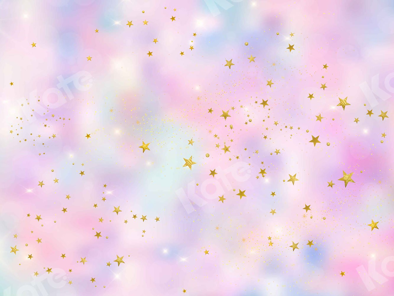 Kate Nuages roses Bébé Étoiles Toile de fond conçu par JFCC - Kate Backdrop FR