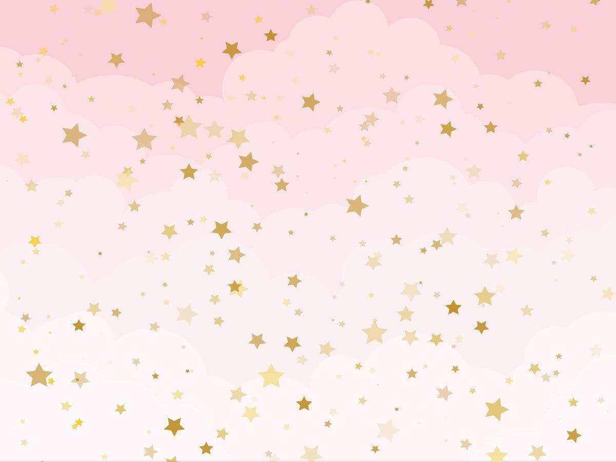 Katebackdrop£ºKate Golden Stars Pink Birthday Backdrop for Children Photography Designed by JFCC