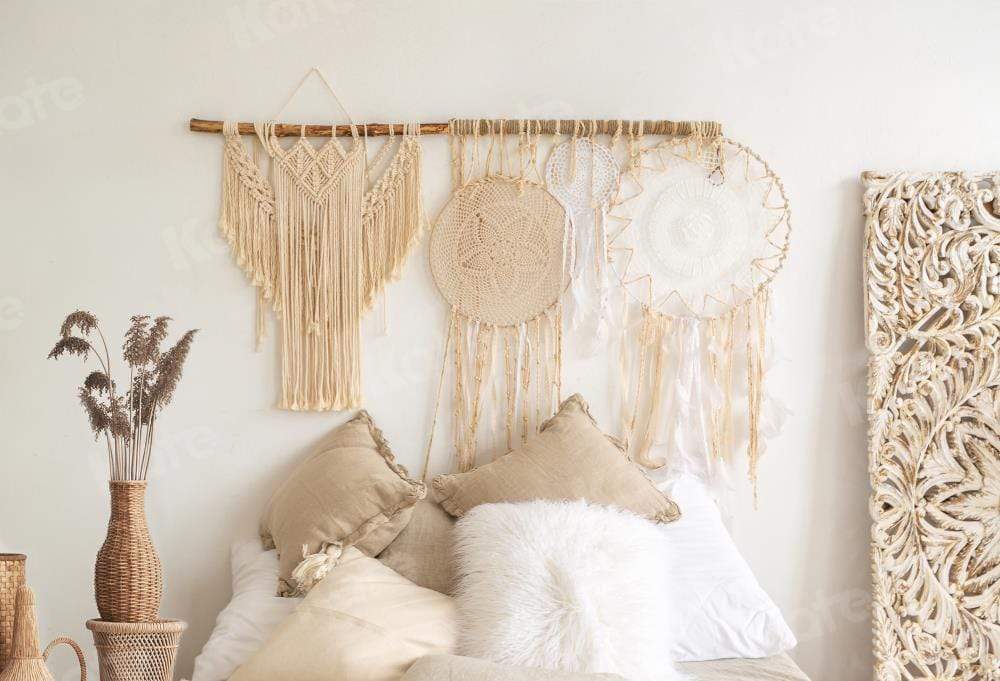 Kate Tête de lit Bohème Beige Toile de fond pour la photographie - Kate Backdrop FR