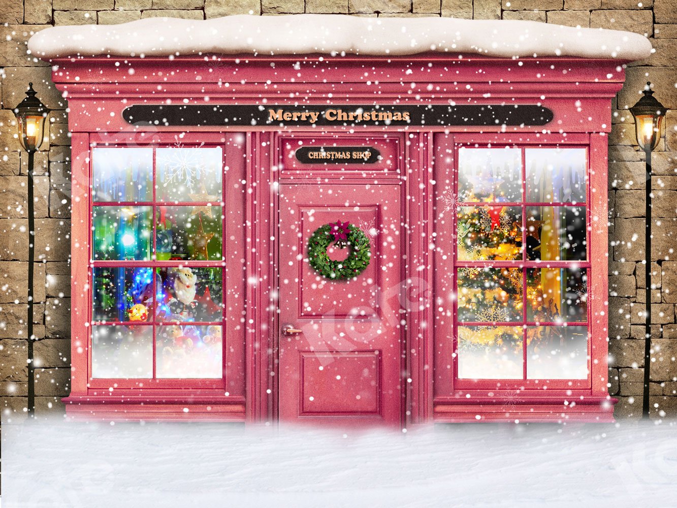 Kate Noël Boutique Neige Rose Toile de fond pour la photographie