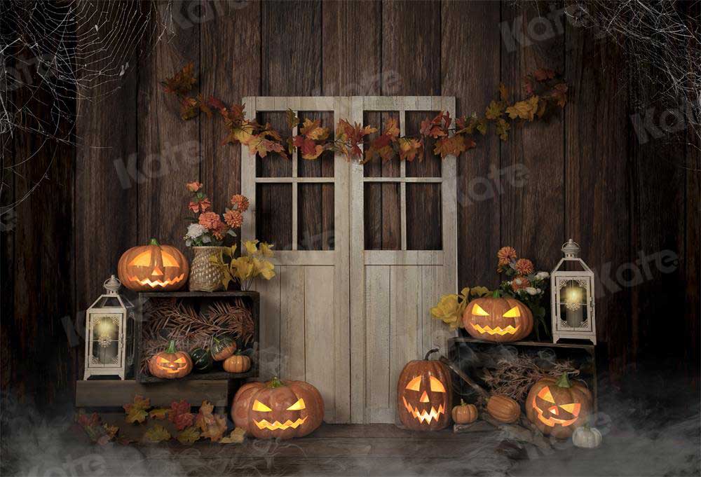 Kate Lumières Citrouilles Automne Halloween Toile de fond conçue par Jia Chan Photographie