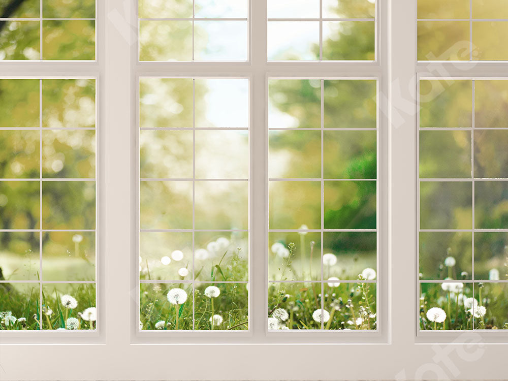 Kate Jardin Printemps Vert Fenêtre Toile de fond conçue par Emetselch