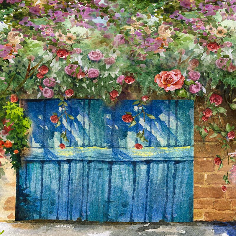 Kate Printemps Peinture à l'huile Jardin Porte Toile de fond pour la photographie - Kate Backdrop FR