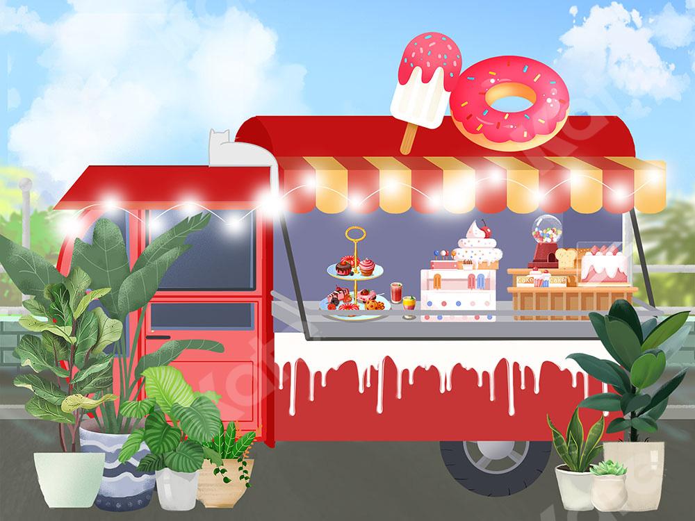 Kate Toile de fond de camion de crème glacée de gâteau conçu par Chain Photographie