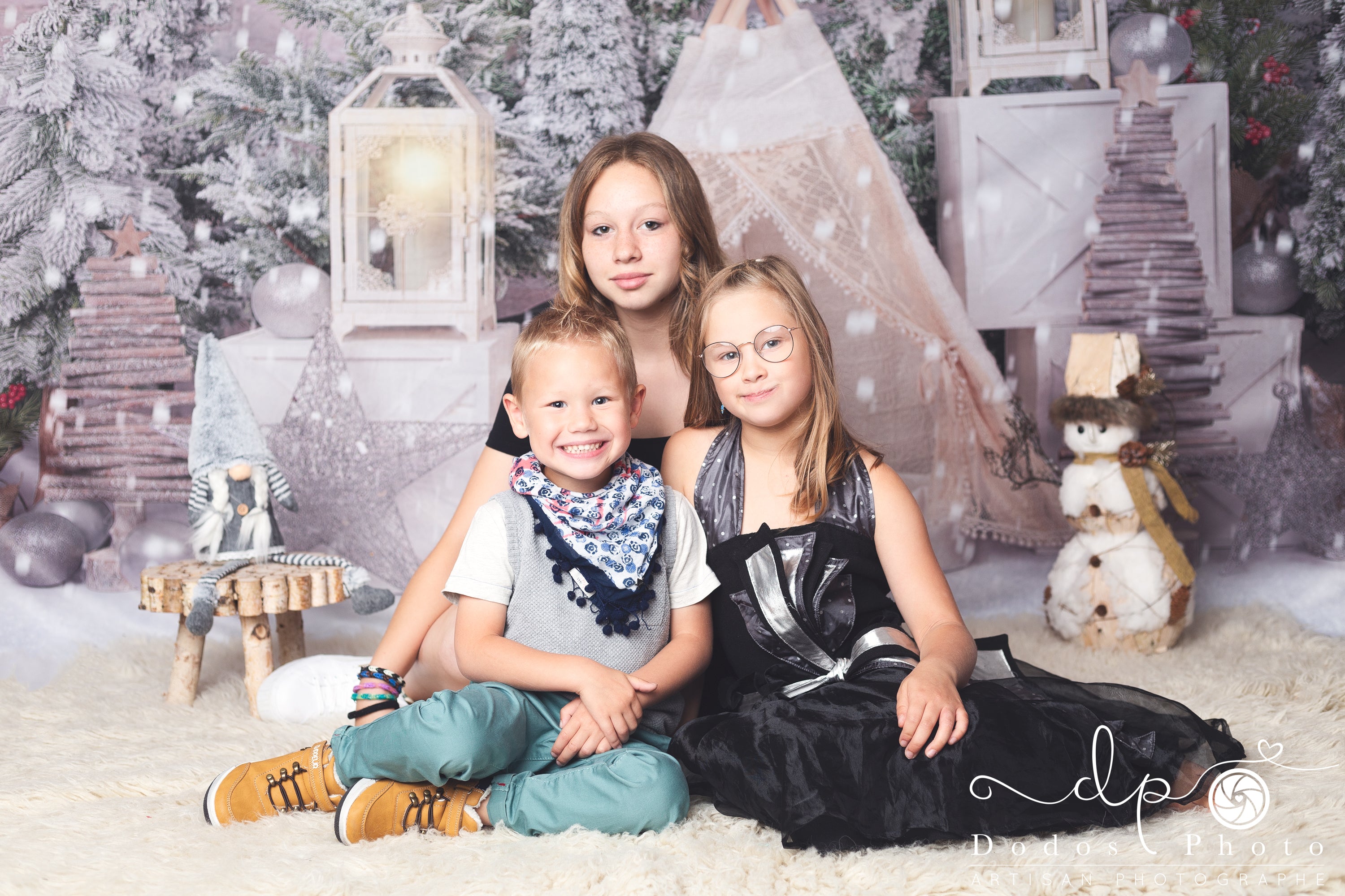 Kate Sapin de Noël Tente Arbres Hiver Neige Toile de fond Conçu par Emetselch - Kate Backdrop FR