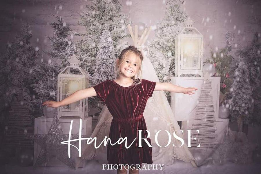 Kate Sapin de Noël Tente Arbres Hiver Neige Toile de fond Conçu par Emetselch - Kate Backdrop FR