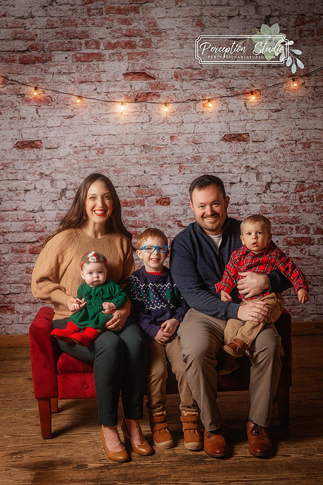 Kate Vieille Mur de briques Portrait de famille Toile de fond conçue par Kate image - Kate Backdrop FR