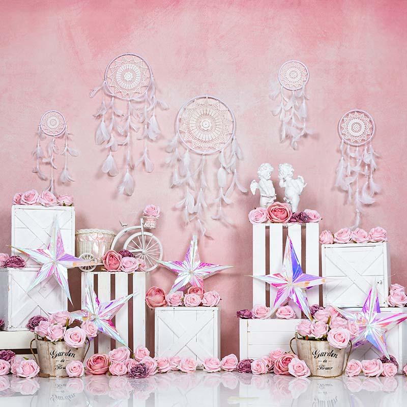 Kate Boho Rose Printemps Saint-Valentin Toile de fond conçue par Emetselch - Kate Backdrop FR