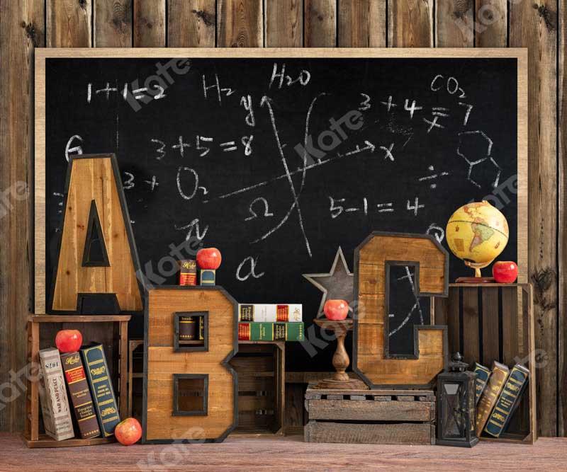 Kate Retour à l'école Tableau noir ABC Toile de fond conçu par Emetselch - Kate Backdrop FR