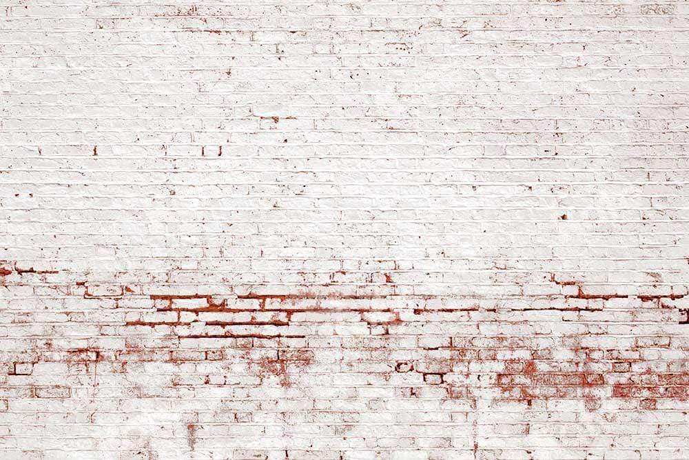 Kate toile de fond de mur blanc en brique en détresse rétro conçue par Kate image - Kate Backdrop FR