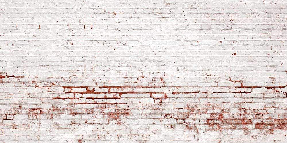 Kate toile de fond de mur blanc en brique en détresse rétro conçue par Kate image - Kate Backdrop FR