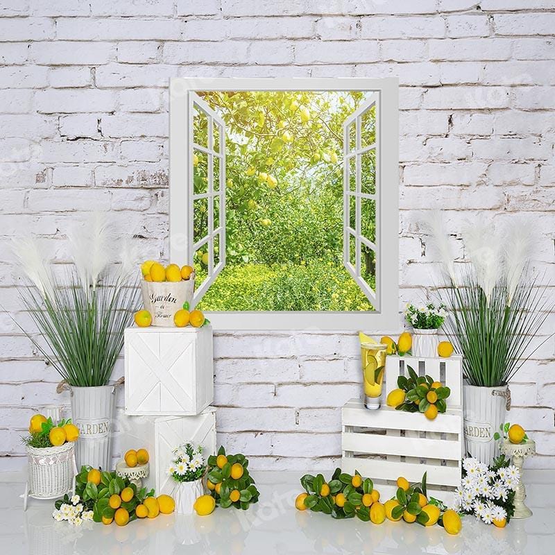 Kate Citrons Été Cake Smash Toile de fond conçue par Emetselch - Kate Backdrop FR