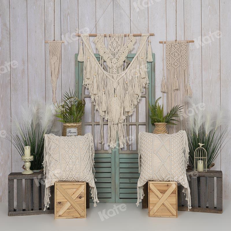 Kate Bohème Fête des mères Mur en bois Toile de fond conçue par Emetselch - Kate Backdrop FR
