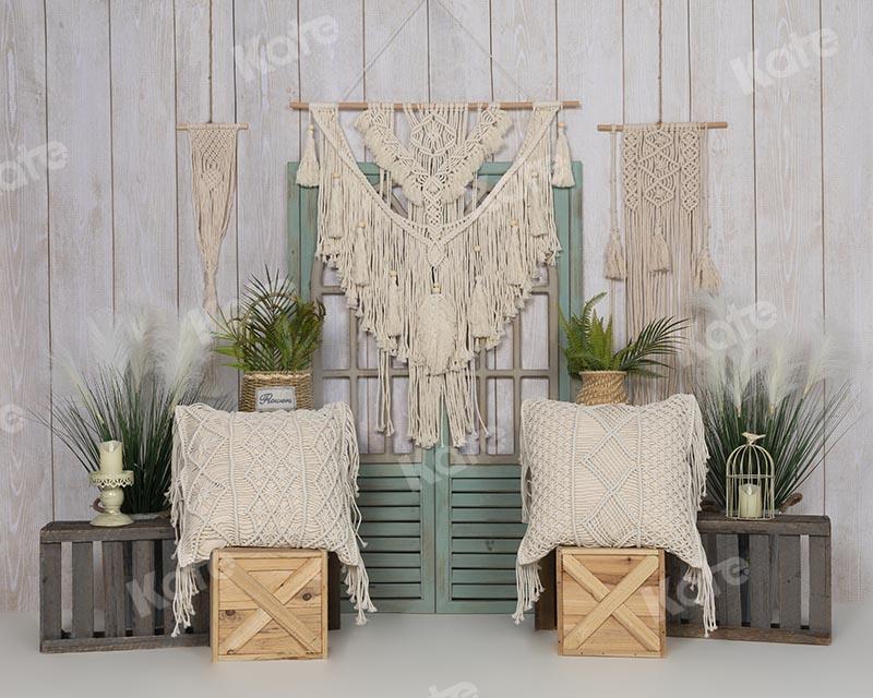 Kate Bohème Fête des mères Mur en bois Toile de fond conçue par Emetselch - Kate Backdrop FR