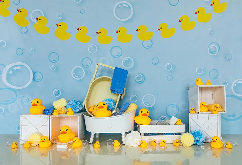 Kate Douche Bébé Bulles Canard Toile de fond conçu par Emetselch - Kate Backdrop FR