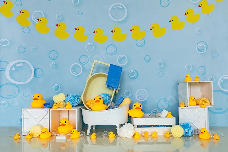 Kate Douche Bébé Bulles Canard Toile de fond conçu par Emetselch - Kate Backdrop FR
