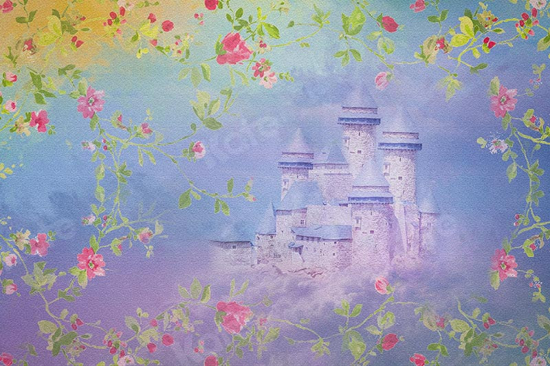 Kate Château Rêve Fleurs Printemps Cake smash Toile de fond conçue par Emetselch - Kate Backdrop FR