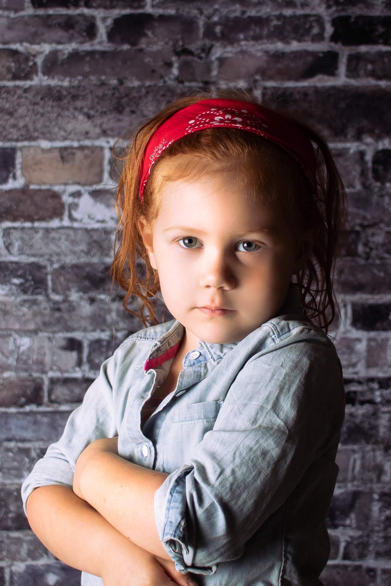 Kate Mur de briques Ton foncé Noir Portrait Toile de fond conçue par Emetselch - Kate Backdrop FR