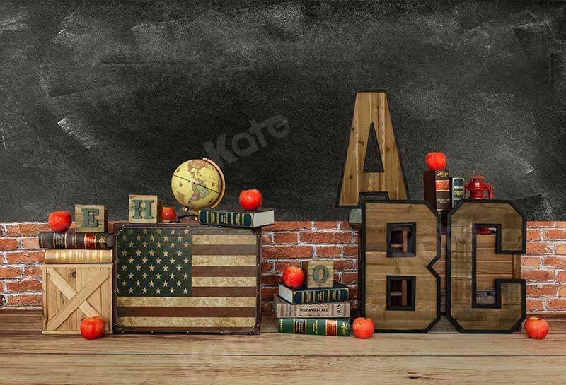 Kate retour à l'école tableau noir américain fond conçu par Emetselch - Kate Backdrop FR