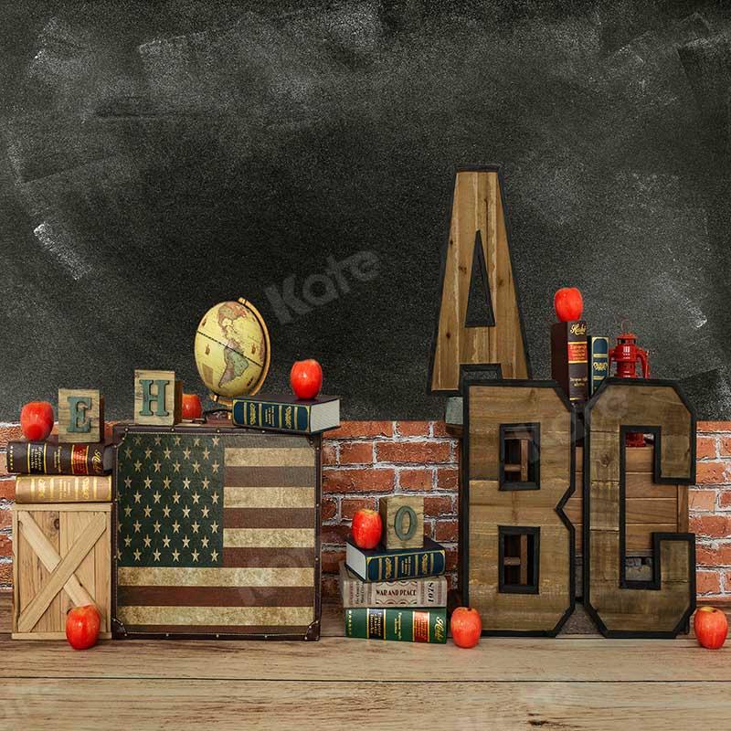 Kate retour à l'école tableau noir américain fond conçu par Emetselch - Kate Backdrop FR