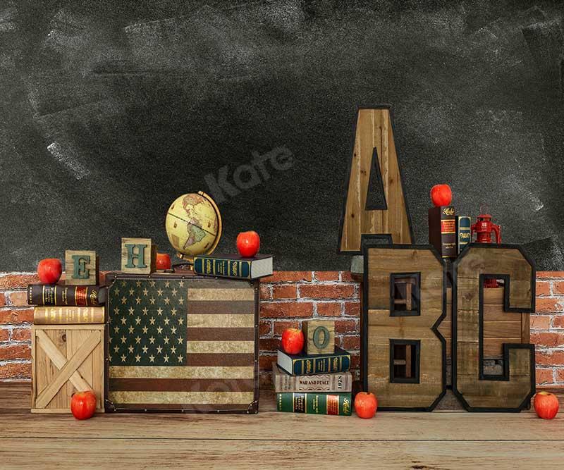 Kate retour à l'école tableau noir américain fond conçu par Emetselch - Kate Backdrop FR