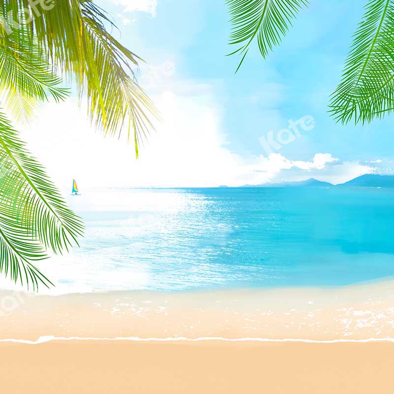 Kate Été Vacances Plage Mer Bleu Toile de fond conçue par Chain Photographie - Kate Backdrop FR