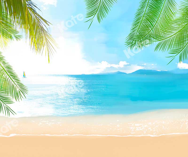 Kate Été Vacances Plage Mer Bleu Toile de fond conçue par Chain Photographie - Kate Backdrop FR