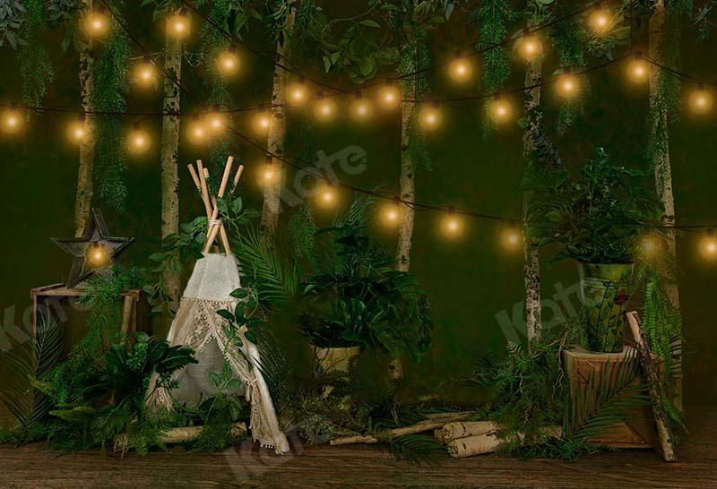 Kate Cake Smash Jungle Camping Tente Noël Toile de fond Conçu par Emetselch - Kate Backdrop FR