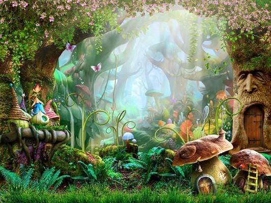 Kate Children Fairy Tale Wonderland Forest Mushrooms Backdrops - Katebackdrop