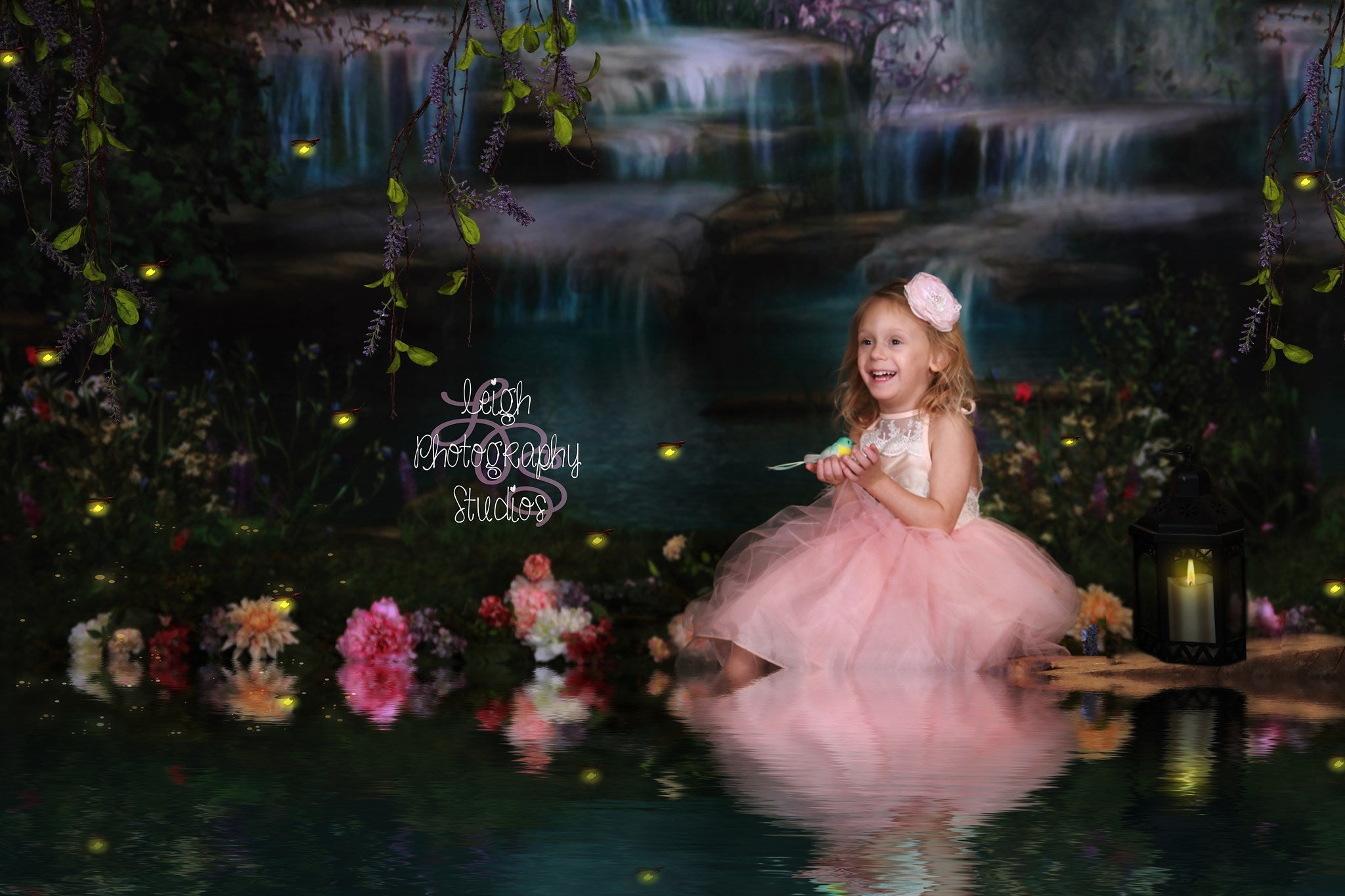 Kate Sirène Chute d'eau Printemps Été Pâques Toile de fond pour la photographie - Kate Backdrop FR