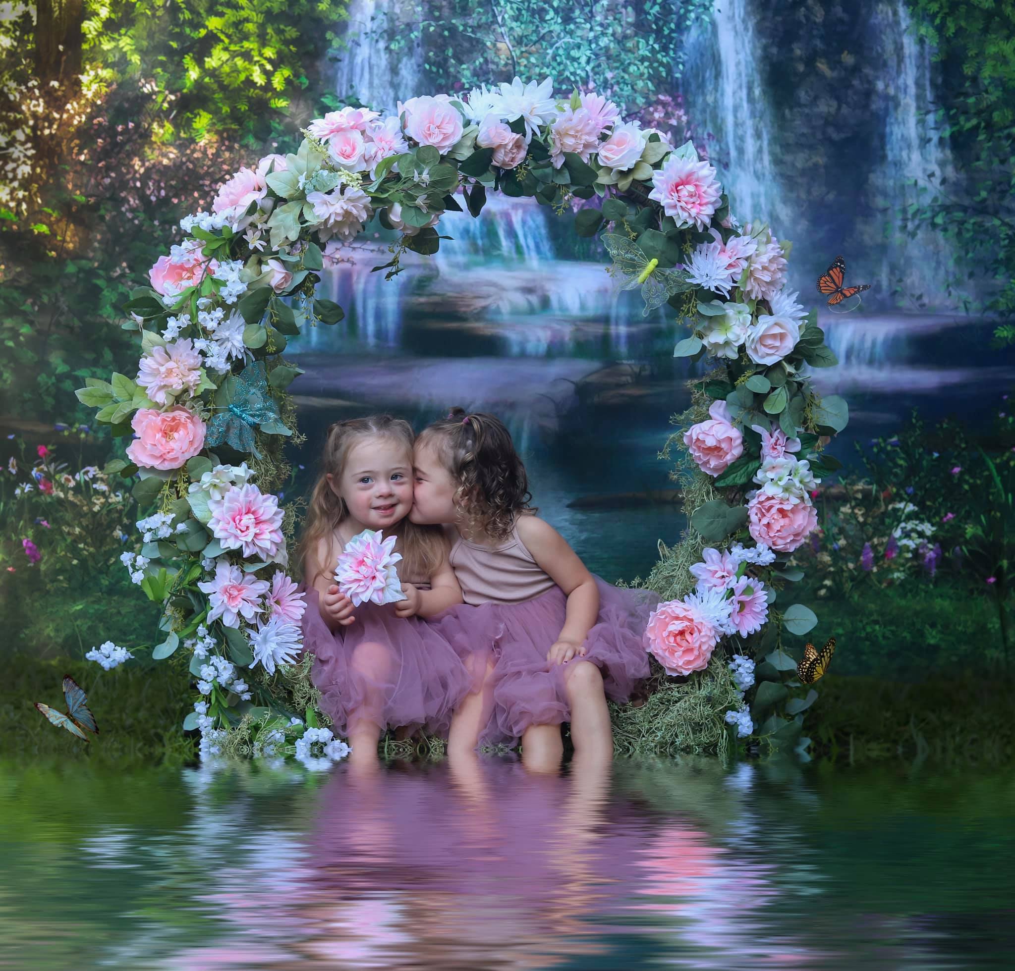 Kate Sirène Chute d'eau Printemps Été Pâques Toile de fond pour la photographie - Kate Backdrop FR