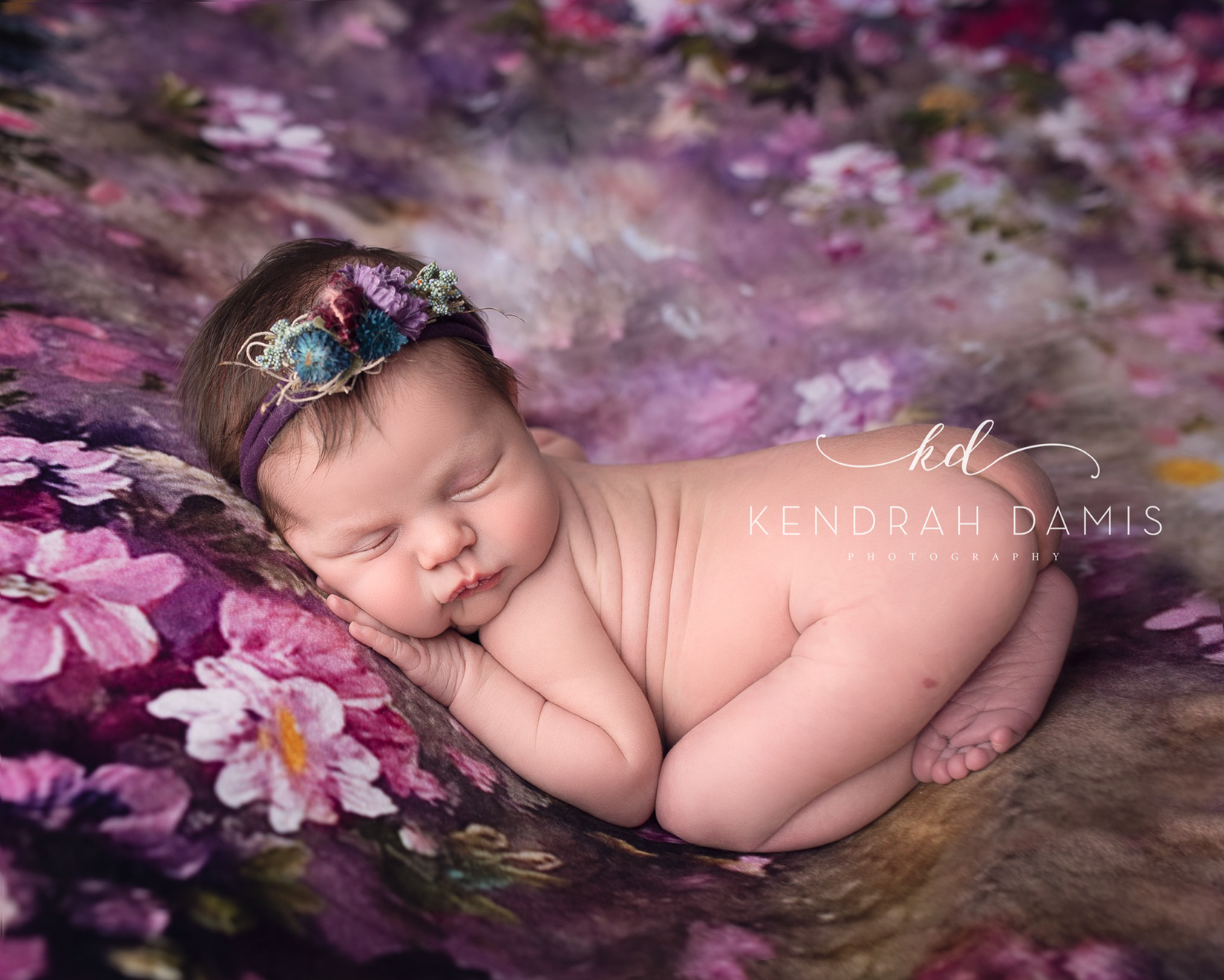 Kate Fantaisie Violet Fleurs Saint-Valentin Toile de fond pour la photographie - Kate Backdrop FR