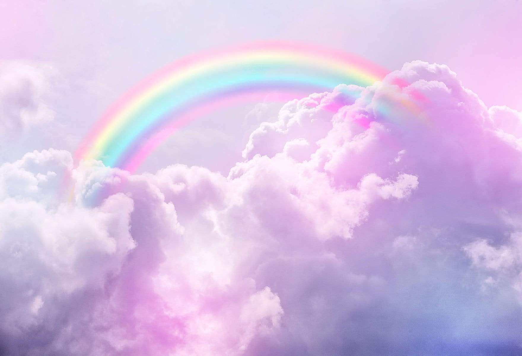 Katebackdrop拢潞Kate Rainbow sky cloud Backdrop Pink Watercolor Background