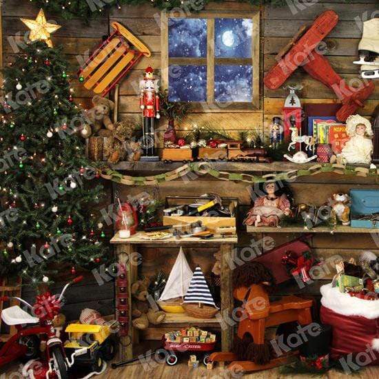 Katebackdrop£ºKate Christmas Santas Workshop Backdrop designed by Arica Kirby