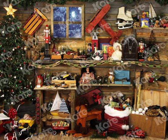 Katebackdrop£ºKate Christmas Santas Workshop Backdrop designed by Arica Kirby