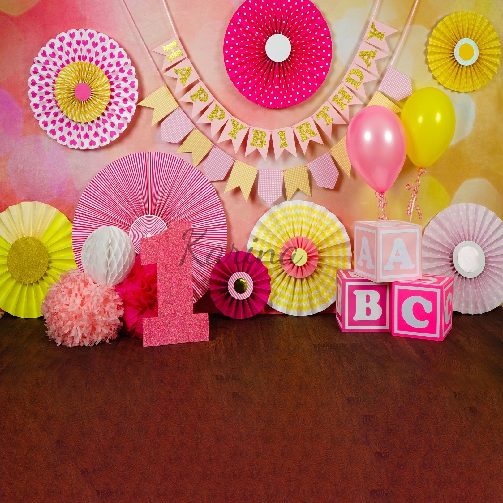 Kate 1er anniversaire cake smash bris de gâteau Backdrop
