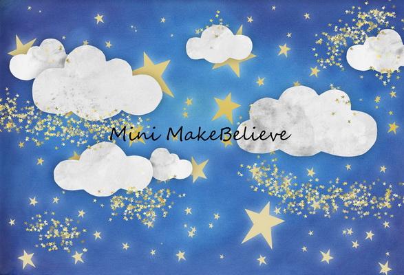 Katebackdrop£ºKate Baby Skies Clouds With Tiny Stars Backdrop for Photography Designed by Mini MakeBelieve