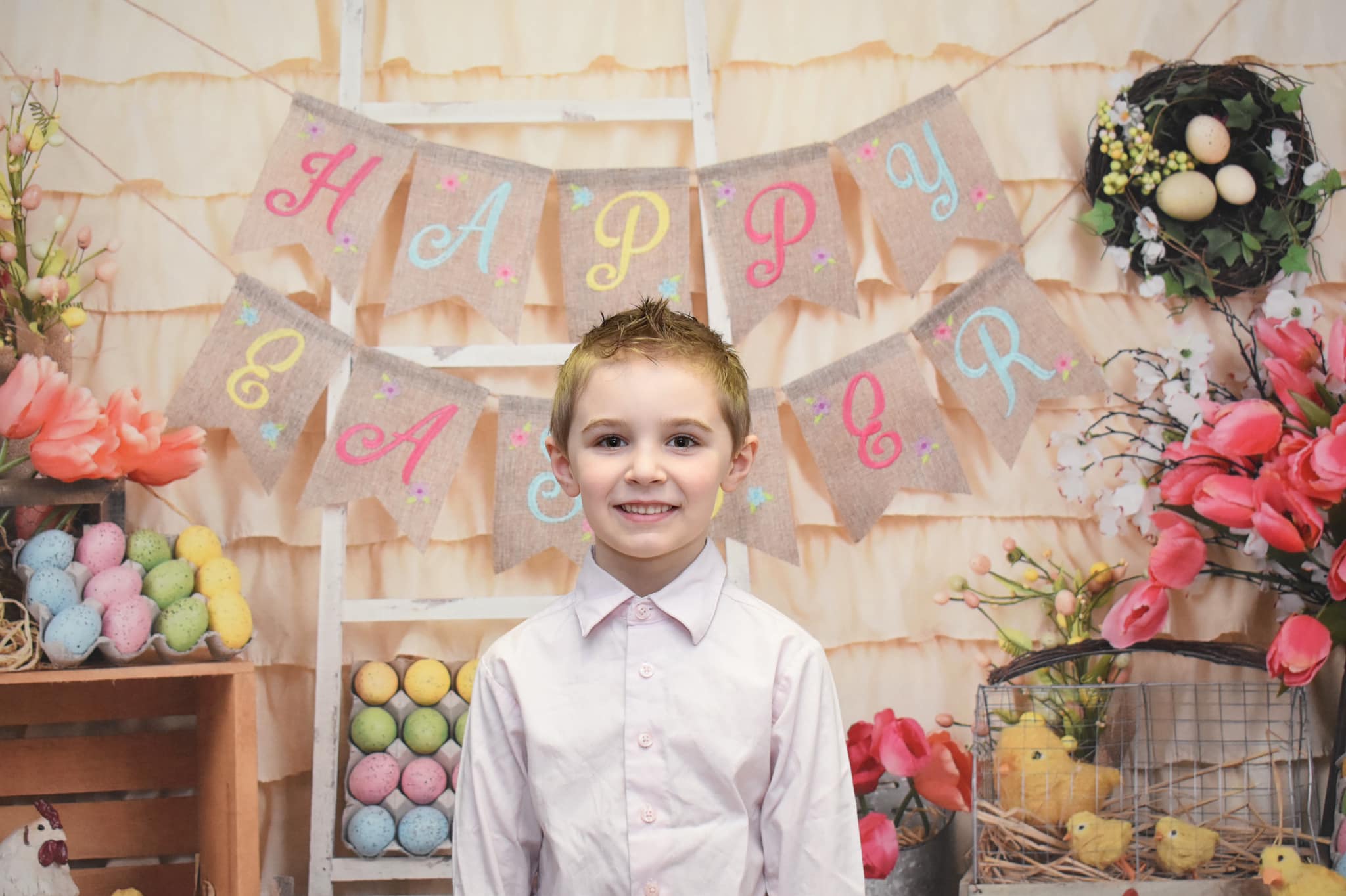 Kate Oeufs colorés Joyeuses Pâques Toile de fond pour la photographie - Kate Backdrop FR