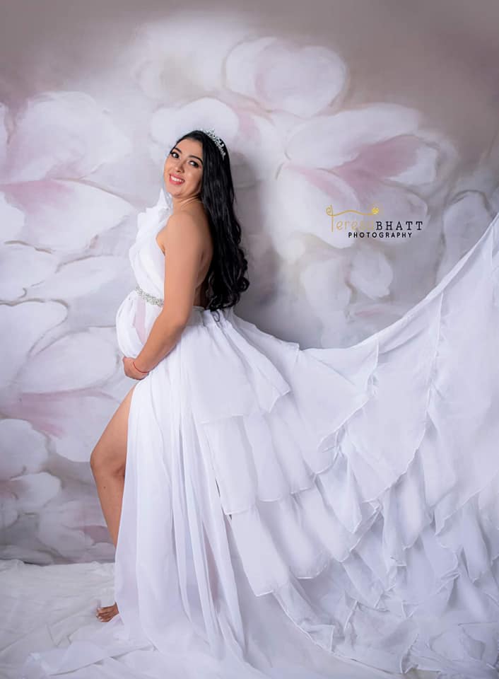 Kate Beaux-arts Fleurs blanches Portrait Toile de fond pour la photographie - Kate Backdrop FR