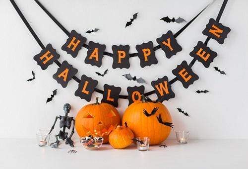 Katebackdrop£ºKate Happy Halloween with Pumpkins Backdrop for Photography