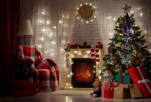 Katebackdrop£ºKate Christmas Gifts Decoration Room with Fireplace Backdrop for Photography