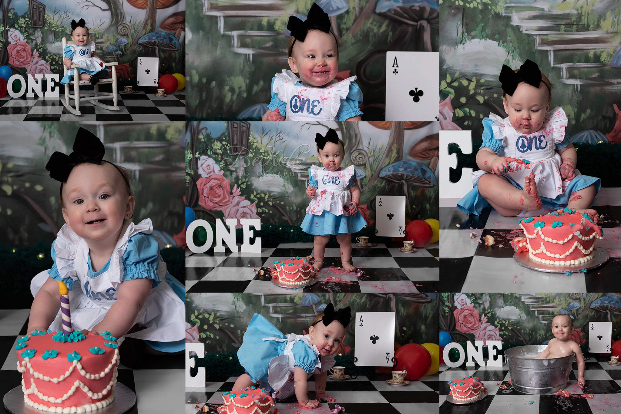 Kate Pays des merveilles Château Champignon Enfant Toile de fond conçue par JFCC - Kate Backdrop FR