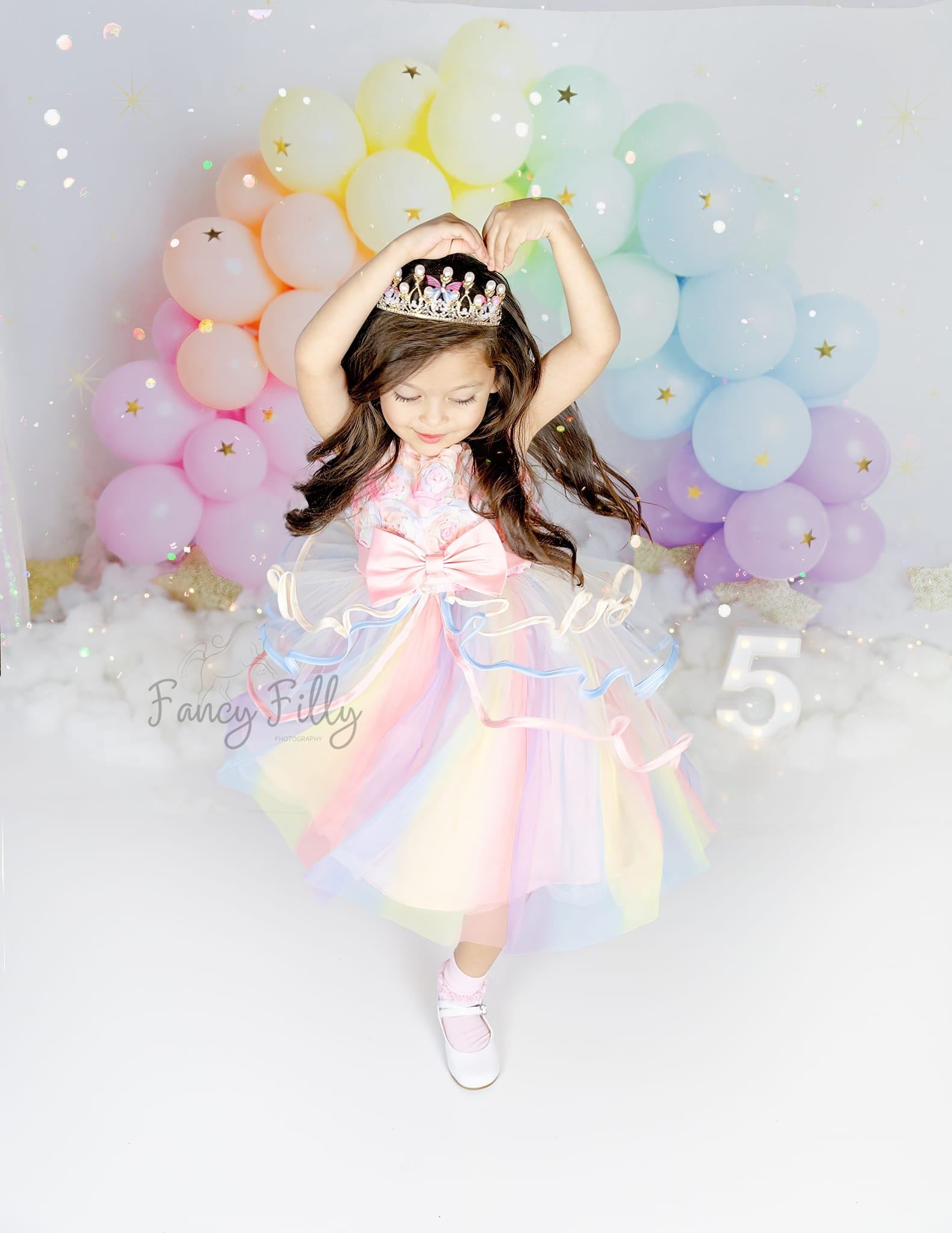 Kate Ballons Enfants Anniversaire Toile de fond conçu par Megan Leigh photographie - Kate Backdrop FR