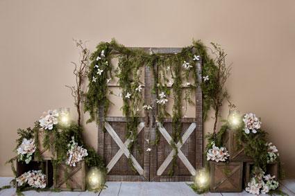 Kate Manoir Porte de grange Printemps Pâques Toile de fond conçue par Megan Leigh Photography - Kate Backdrop FR