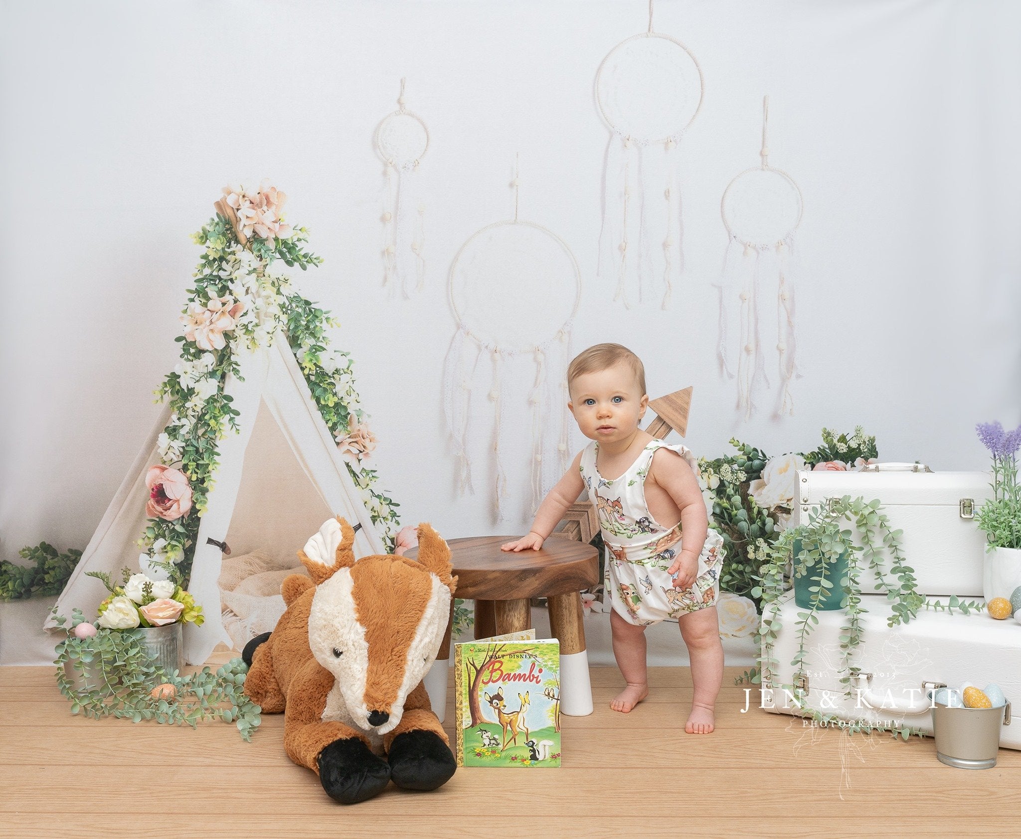 Kate Printemps Boho Tente Fête des mères Toile de fond conçue par Megan Leigh - Kate Backdrop FR