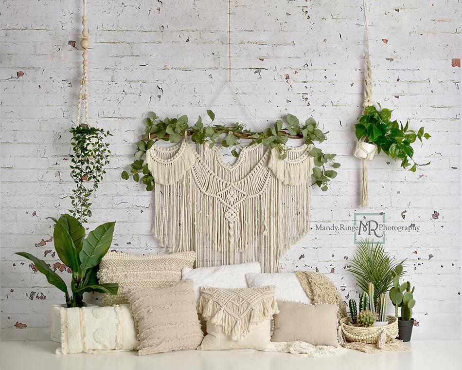 Kate Coussins Boho Plantes Printemps Fête des mères Toile de fond conçu par Mandy Ringe