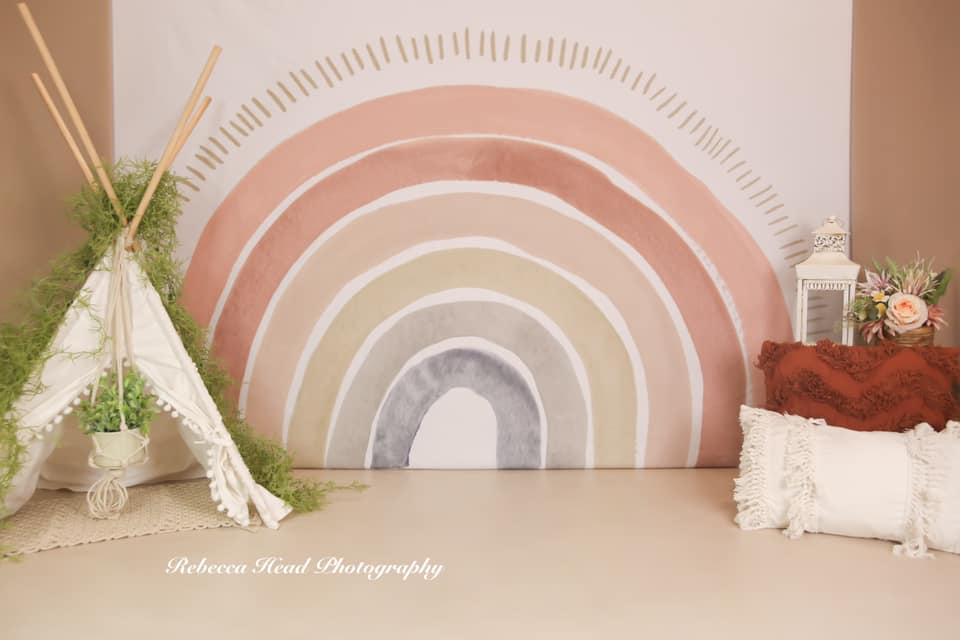 Kate Arc-en-ciel Boho Toile de fond conçue par Mandy Ringe - Kate Backdrop FR